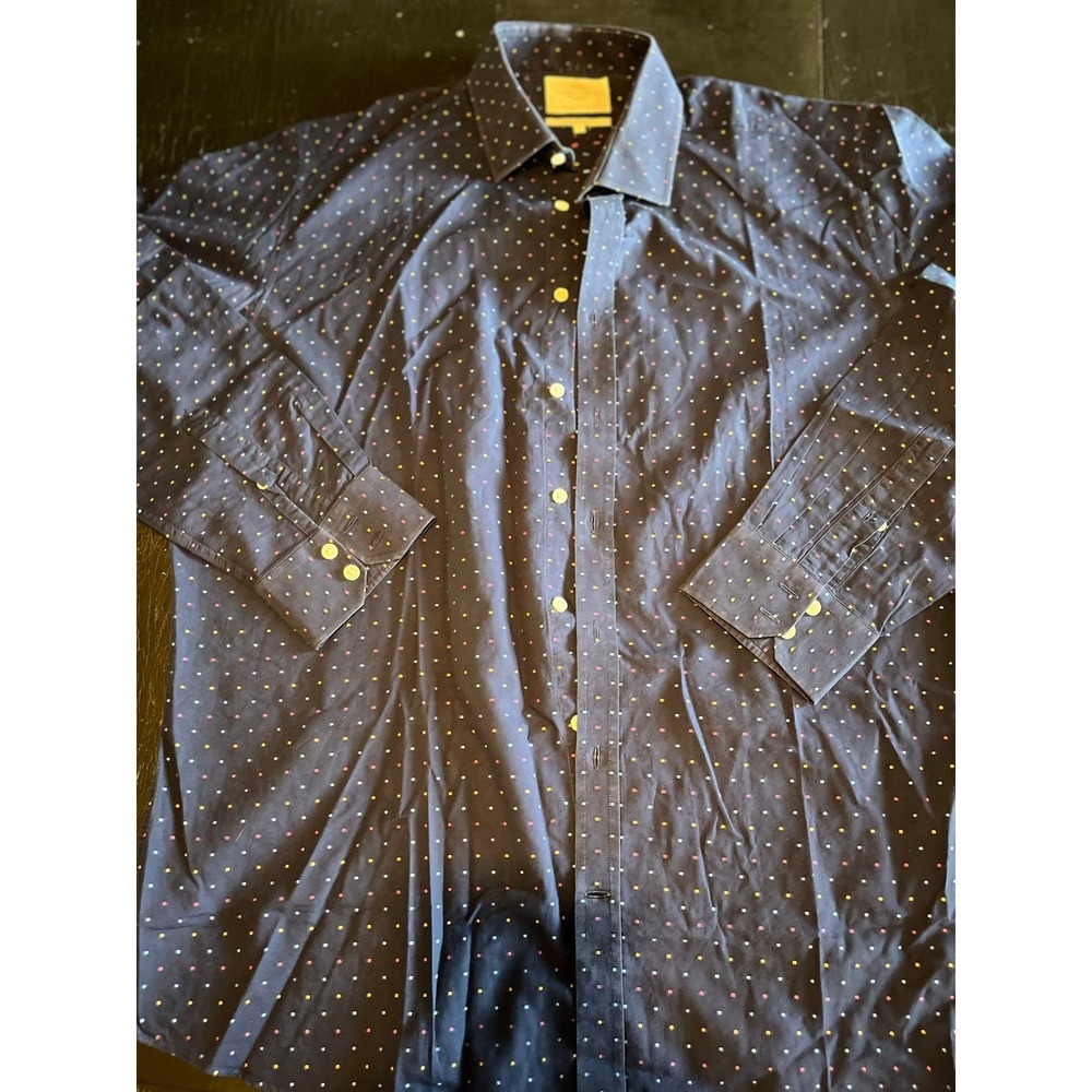 Hawes &‎ Curtis London Mens Dress Shirt St James Slim Fit Polka Dot